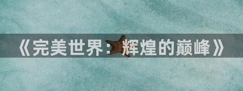 广东亿万28：《完美世界：辉煌的巅峰》